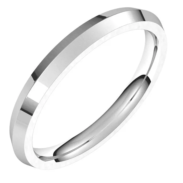 TreasureFineJewelers Rings 18K White Gold 25 mm Knife Edge Comfort Fit Wedding Band TreasureFineJewelers Rings 18K White Gold 25 mm Knife Edge Comfort Fit Wedding Band