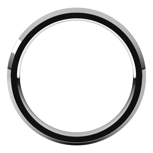 TreasureFineJewelers Rings 18K White Gold 25 mm Knife Edge Comfort Fit Wedding Band