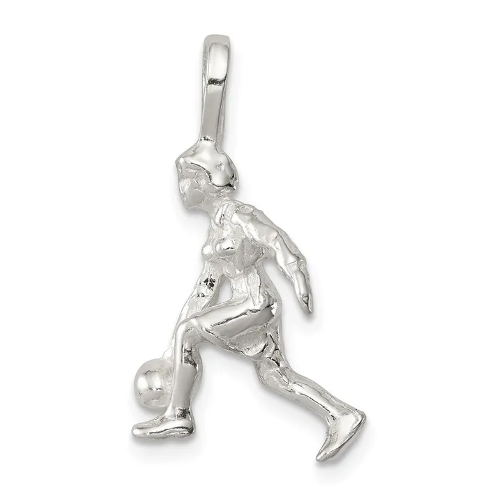 TreasureFineJewelers Rings Sterling Silver Lady Bowler Charm