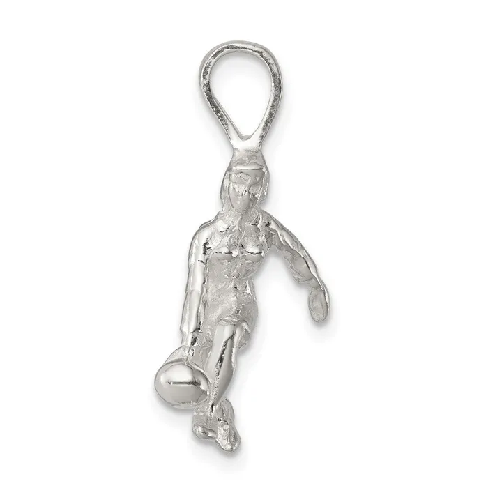 TreasureFineJewelers Rings Sterling Silver Lady Bowler Charm