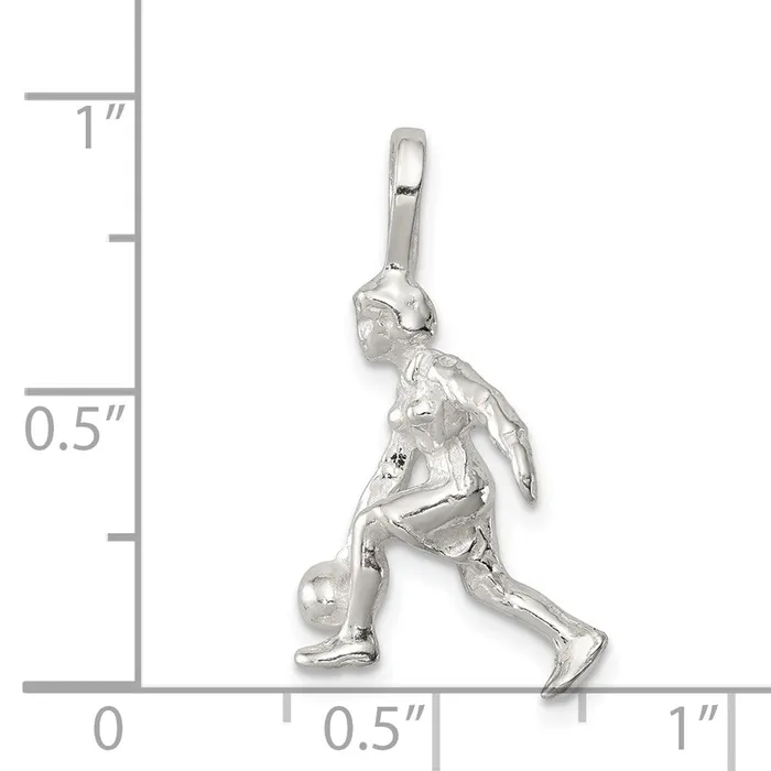 TreasureFineJewelers Rings Sterling Silver Lady Bowler Charm