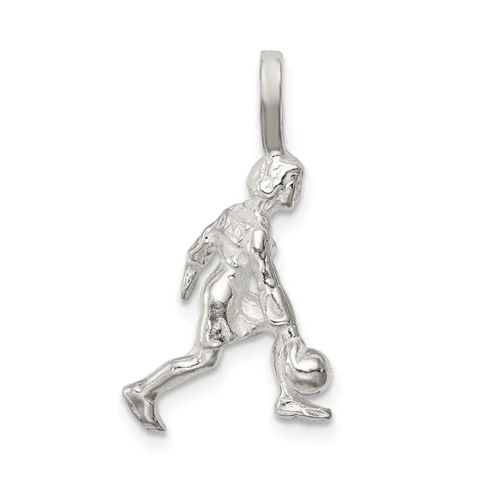 TreasureFineJewelers Rings Sterling Silver Lady Bowler Charm
