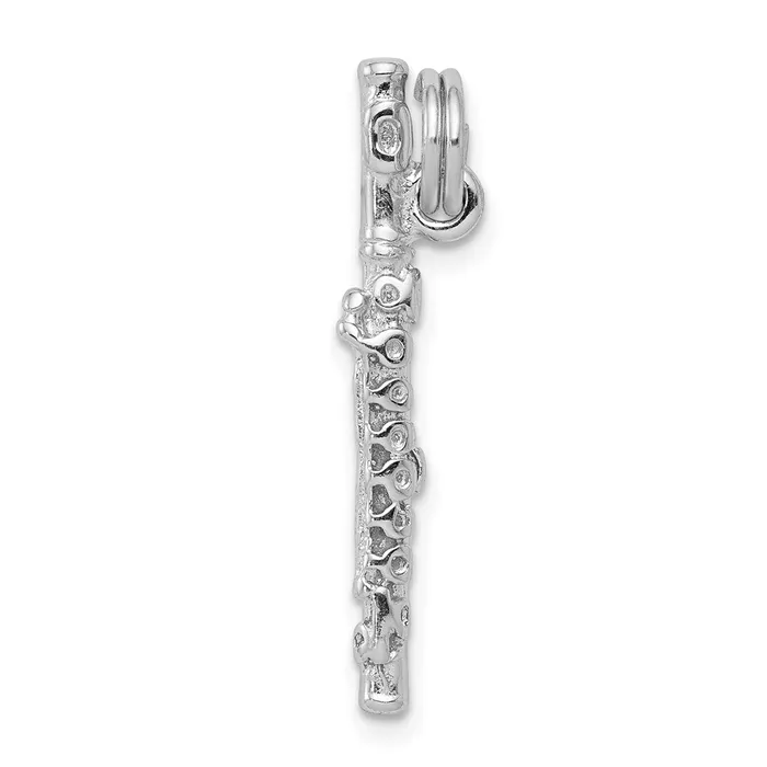 TreasureFineJewelers Rings Sterling Silver RhodiumplatedPolished Flute Charm TreasureFineJewelers Rings Sterling Silver RhodiumplatedPolished Flute Charm
