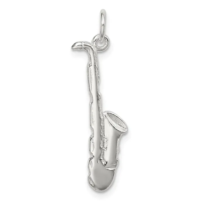 TreasureFineJewelers Rings Sterling Silver Saxophone Charm