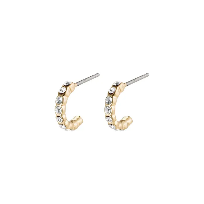Brigitte Gold Plated Mini Crystal Hoops Pilgrim PreStyled Sets