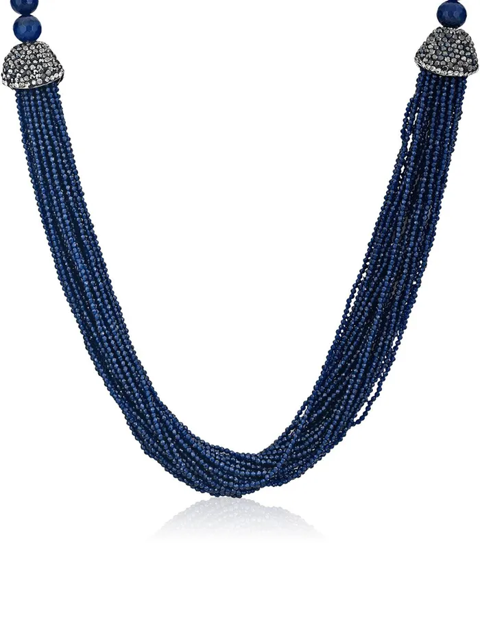 Curio Cottage Necklaces Stone Appeal Multi Deep Blue Stone String Necklace