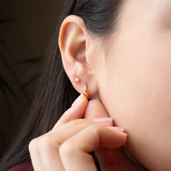 Gold Vermeil Mini Starburst Opal Studs Silver Lotus PreStyled Sets