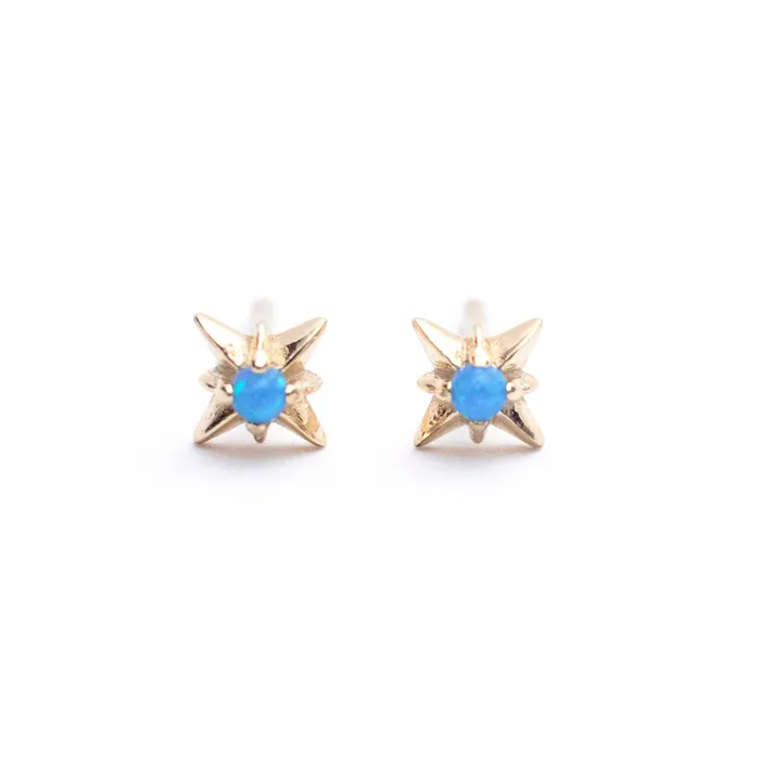 Gold Vermeil Mini Starburst Opal Studs Silver Lotus PreStyled Sets