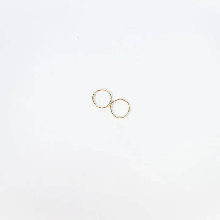 PreStyled Sets Silver Lotus 10K Yellow Gold Hoops