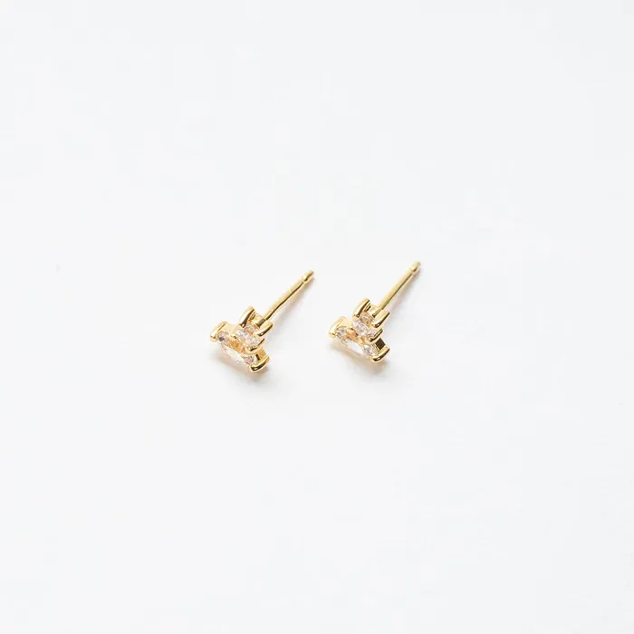 PreStyled Sets Tashi Gold Vermeil Double CZ Studs