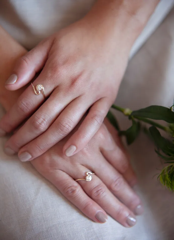 Rings Faeber Studio Remus Single Diamond Twin Flame Ring