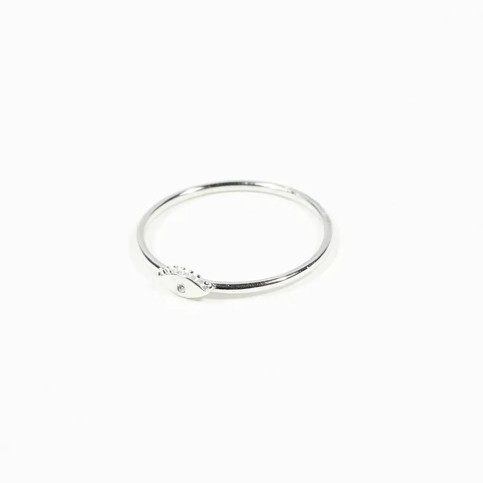 Silver Evil Eye Ring Silver Lotus Rings