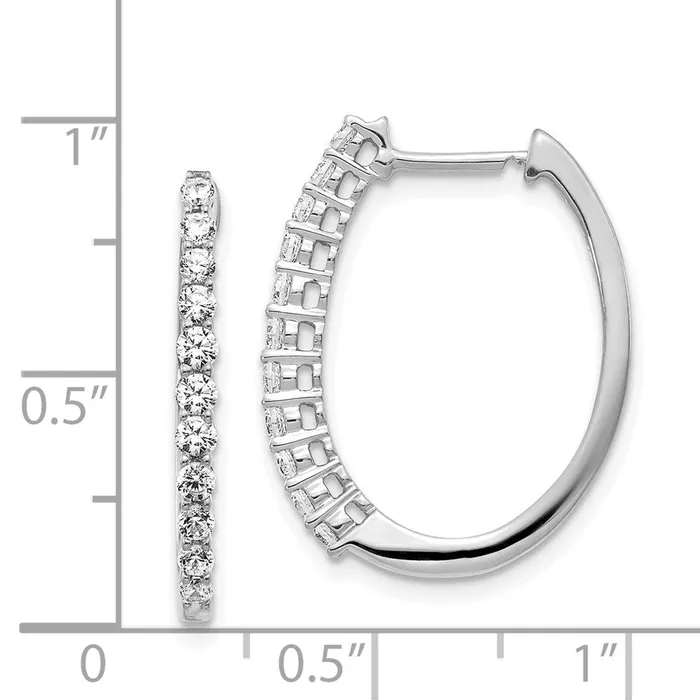14k White Gold Diamond Hinged Hoop EarringsWBCEM5412075WA WB Choice Jewelry Earrings 14k White Gold Diamond Hinged Hoop EarringsWBCEM5412075WA WB Choice Jewelry Earrings
