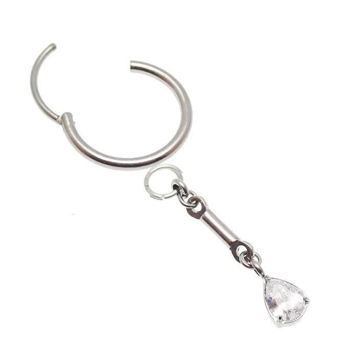 Body Clickers Body Jewelry Earrings 20g Titanium Hoop charm dangle Earring
