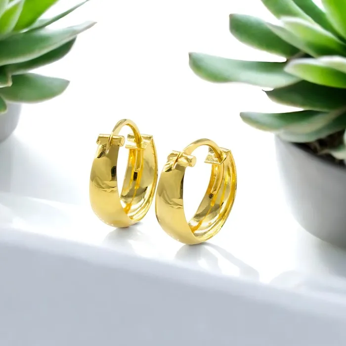 Earrings Karizma Jewels Ethnic Indian hinged hoop Men Women EARRINGS 18k Solid Yellow Gold Earrings Karizma Jewels Ethnic Indian hinged hoop Men Women EARRINGS 18k Solid Yellow Gold