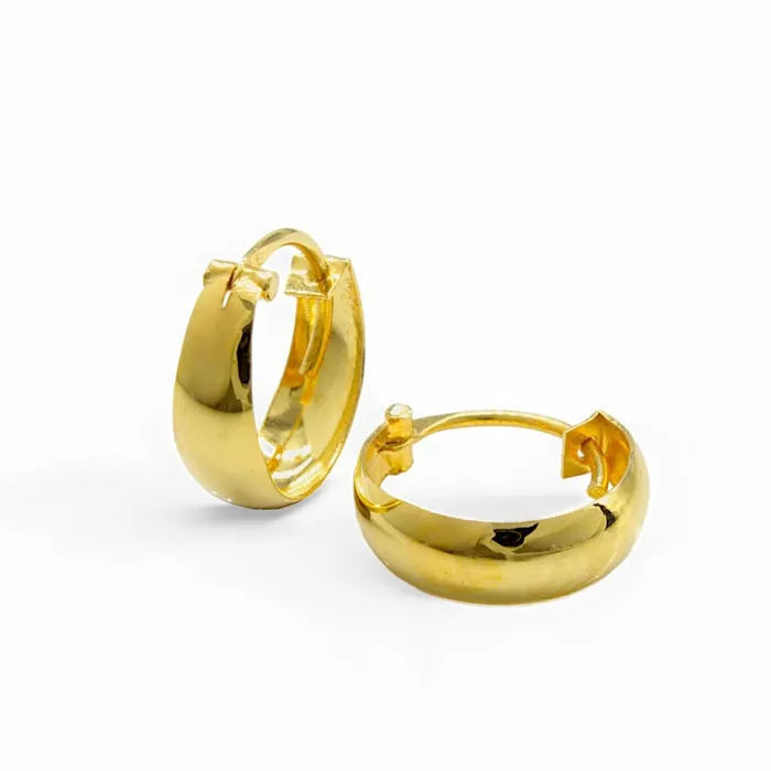 Earrings Karizma Jewels Ethnic Indian hinged hoop Men Women EARRINGS 18k Solid Yellow Gold