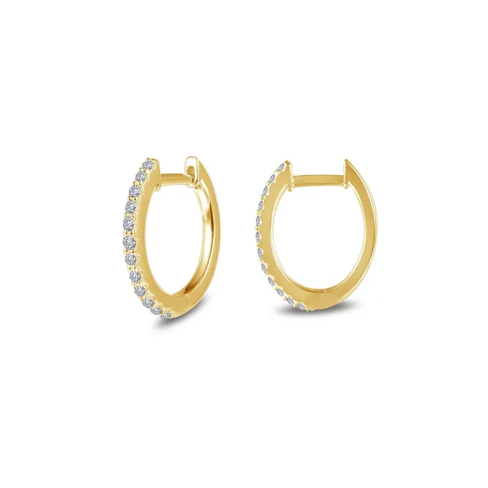 Earrings Lafonn 10mm x 11mm Oval Huggie Hoop Earrings