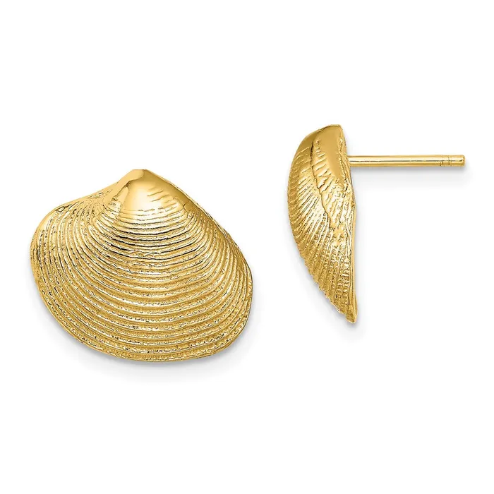 Earrings WB Choice Jewelry 10K Clam Shell Post EarringsWBC10TE786