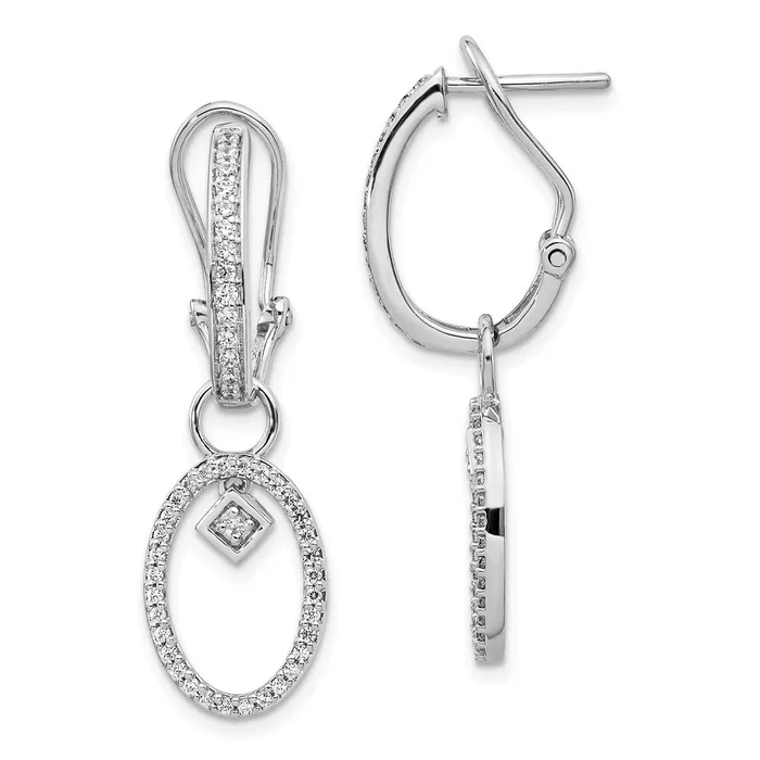 Earrings WB Choice Jewelry 14k White Gold Diamond Omega Back EarringsWBCEM4192050WA Earrings WB Choice Jewelry 14k White Gold Diamond Omega Back EarringsWBCEM4192050WA