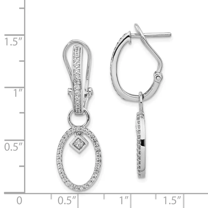 Earrings WB Choice Jewelry 14k White Gold Diamond Omega Back EarringsWBCEM4192050WA Earrings WB Choice Jewelry 14k White Gold Diamond Omega Back EarringsWBCEM4192050WA
