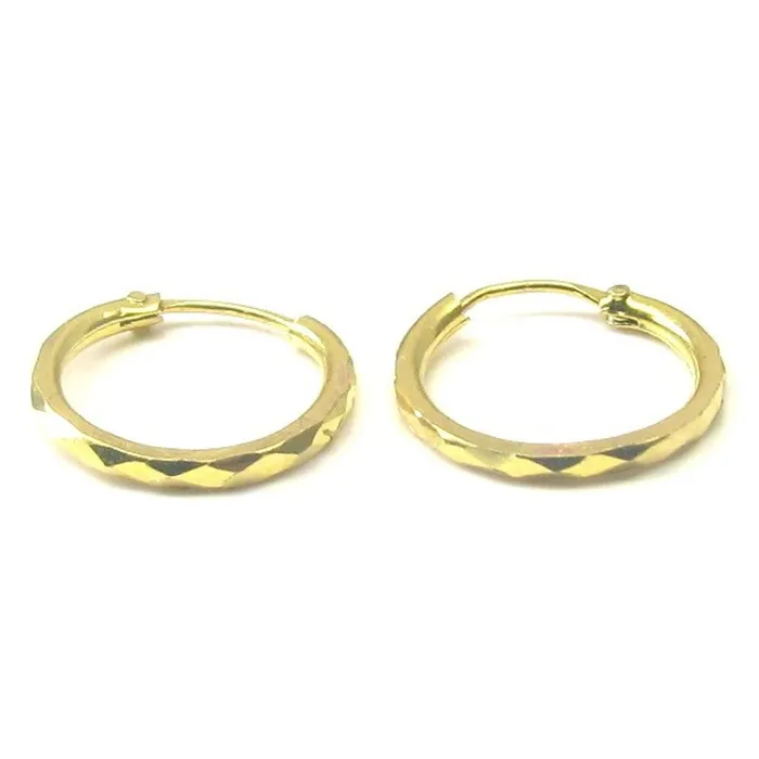 Ethnic Indian Hinged Hoop EARRINGS 14k Solid Yellow Gold Pair Karizma Jewels Earrings Ethnic Indian Hinged Hoop EARRINGS 14k Solid Yellow Gold Pair Karizma Jewels Earrings