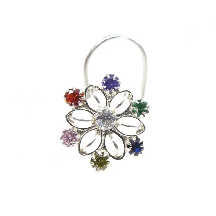 Karizma Jewels Earrings Real Sterling Silver CZ Women Excellent gifting Corkscrew Nose Stud 22g