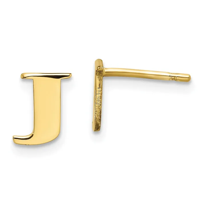 WB Choice Jewelry 10KY Polished Initial Letter J Post EarringsWBC10XNE46YJ Earrings WB Choice Jewelry 10KY Polished Initial Letter J Post EarringsWBC10XNE46YJ Earrings