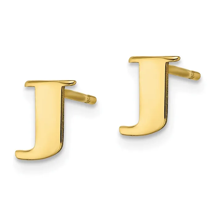 WB Choice Jewelry 10KY Polished Initial Letter J Post EarringsWBC10XNE46YJ Earrings WB Choice Jewelry 10KY Polished Initial Letter J Post EarringsWBC10XNE46YJ Earrings