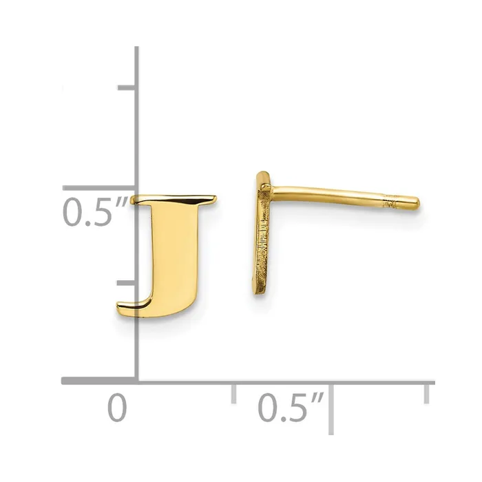 WB Choice Jewelry 10KY Polished Initial Letter J Post EarringsWBC10XNE46YJ Earrings WB Choice Jewelry 10KY Polished Initial Letter J Post EarringsWBC10XNE46YJ Earrings