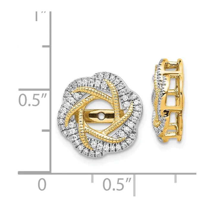 WB Choice Jewelry 14k Yellow Gold Diamond Jacket EarringsWBCEJM5321033YA Earrings WB Choice Jewelry 14k Yellow Gold Diamond Jacket EarringsWBCEJM5321033YA Earrings