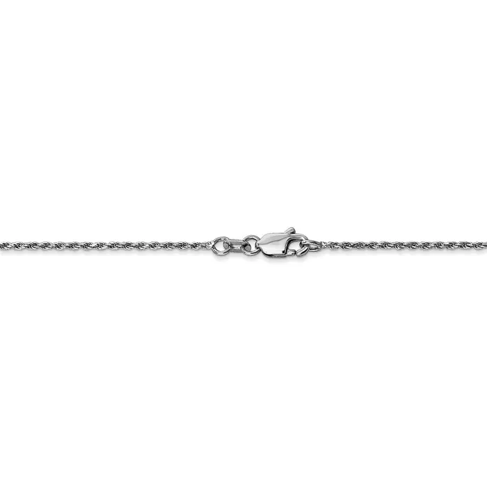 WB Choice Jewelry Necklaces 10k White Gold 115mm DC Machine Made Rope ChainWBC10W01016