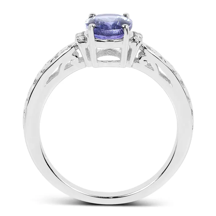 115ct Tanzanite Solitaire Ring in Sterling SIlver Geniune Gemstone Quintessence Rings