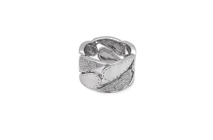 Albert Hern Rings Ring 18kt White Gold Diamonds Tears