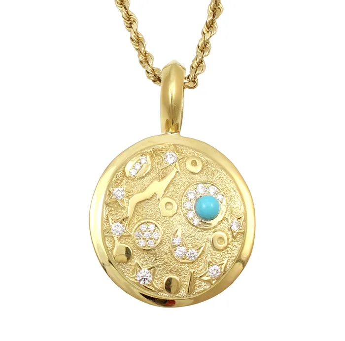 Ben Nighthorse PreStyled Sets 18K Gold Diamond Creation Pendant