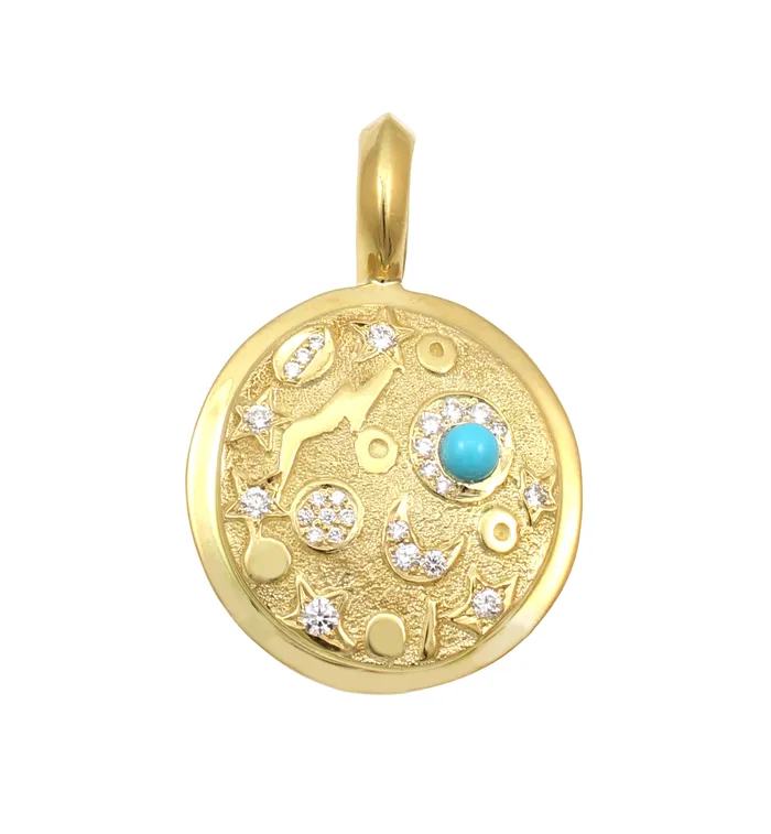 Ben Nighthorse PreStyled Sets 18K Gold Diamond Creation Pendant Ben Nighthorse PreStyled Sets 18K Gold Diamond Creation Pendant