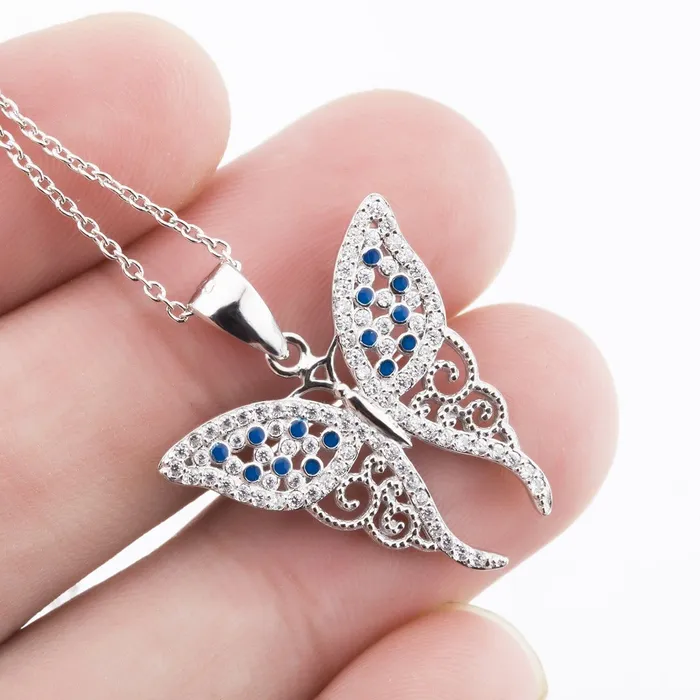 Earrings monica Butterfly Necklaces Sparkling Beauties in Solid Sterling Silver