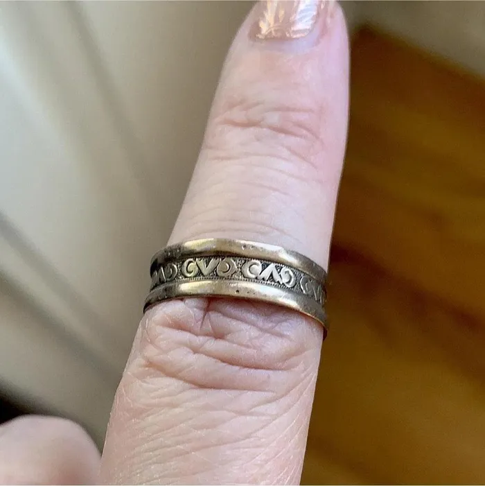 Love Vintage Paris Cigar Band 9k Gold Antique As Is Rings