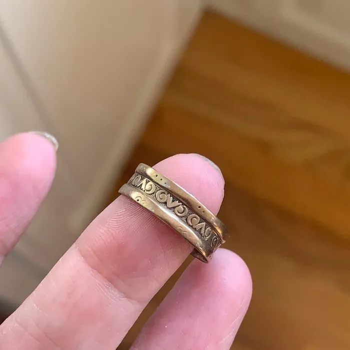 Love Vintage Paris Cigar Band 9k Gold Antique As Is Rings