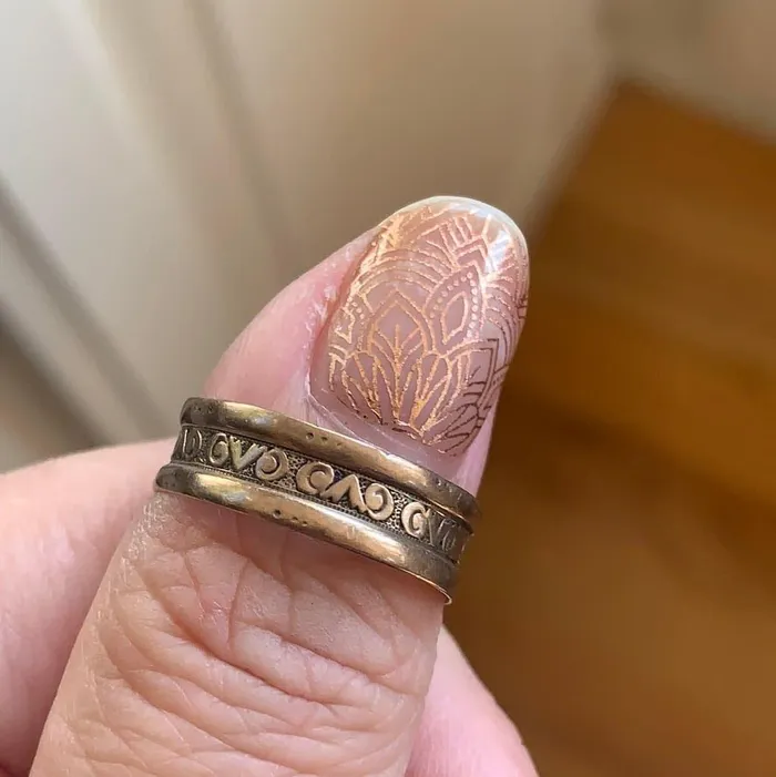Love Vintage Paris Cigar Band 9k Gold Antique As Is Rings