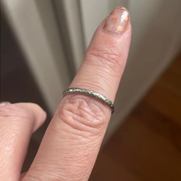 Love Vintage Paris PreStyled Sets Patterned White Gold Band 18k Gold Antique