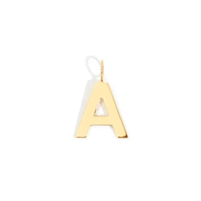 POP LARGE LETTER PENDANT IN 18K YELLOW GOLD PLATED SILVER Jack Vartanian PreStyled Sets