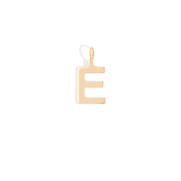 POP LARGE LETTER PENDANT IN 18K YELLOW GOLD PLATED SILVER Jack Vartanian PreStyled Sets