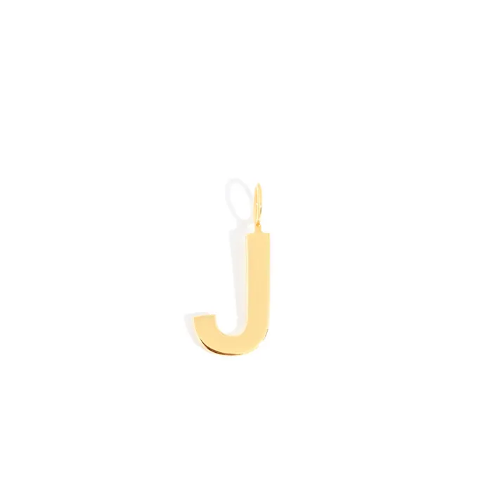 POP LARGE LETTER PENDANT IN 18K YELLOW GOLD PLATED SILVER Jack Vartanian PreStyled Sets