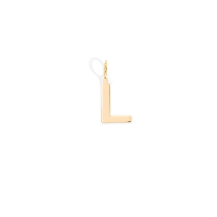 POP LARGE LETTER PENDANT IN 18K YELLOW GOLD PLATED SILVER Jack Vartanian PreStyled Sets