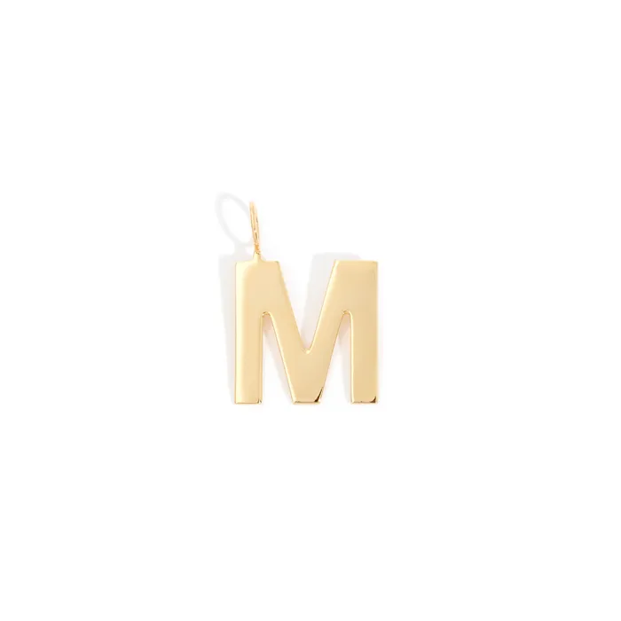 POP LARGE LETTER PENDANT IN 18K YELLOW GOLD PLATED SILVER Jack Vartanian PreStyled Sets