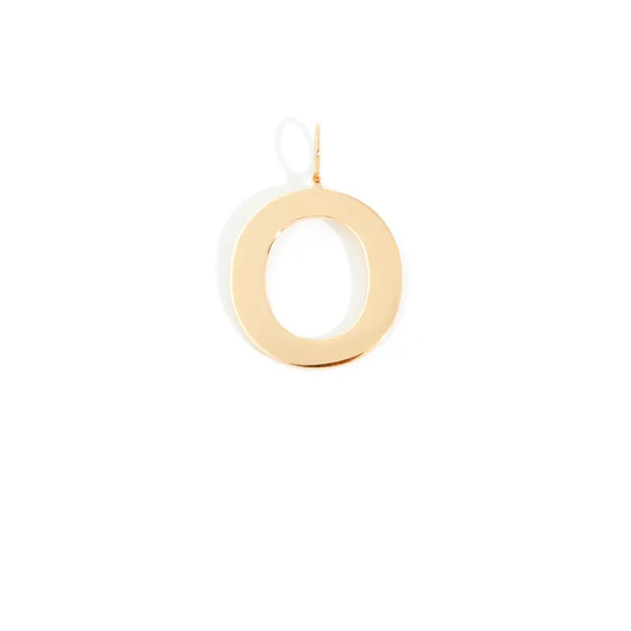 POP LARGE LETTER PENDANT IN 18K YELLOW GOLD PLATED SILVER Jack Vartanian PreStyled Sets
