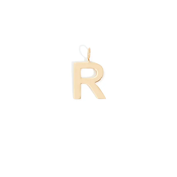POP LARGE LETTER PENDANT IN 18K YELLOW GOLD PLATED SILVER Jack Vartanian PreStyled Sets