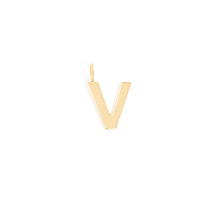 POP LARGE LETTER PENDANT IN 18K YELLOW GOLD PLATED SILVER Jack Vartanian PreStyled Sets