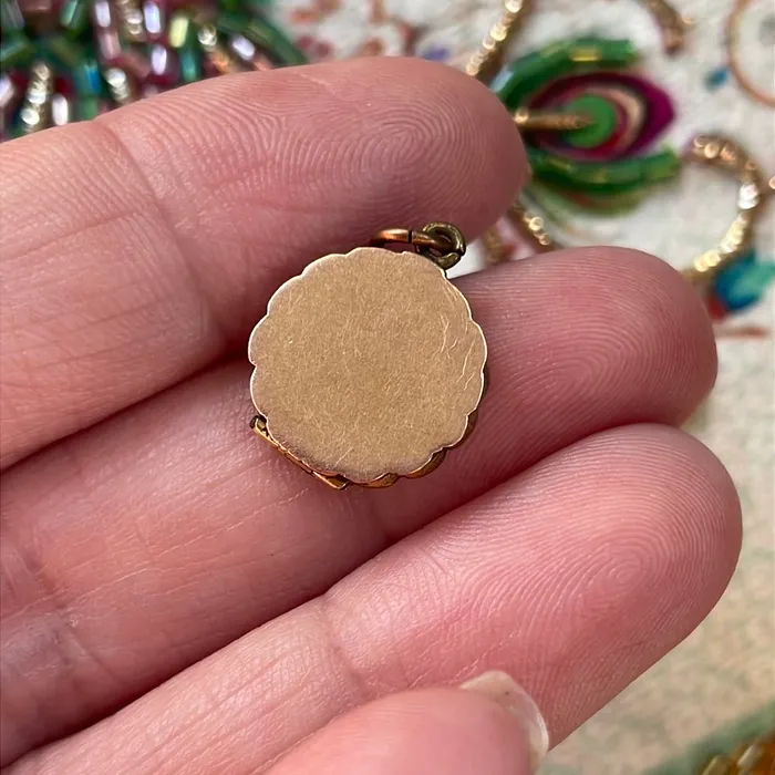 PreStyled Sets Vintage Paris Jewelry Ruffle Edge Dainty Locket Gold Filled Vintage PreStyled Sets Vintage Paris Jewelry Ruffle Edge Dainty Locket Gold Filled Vintage