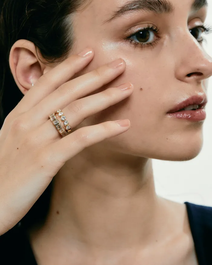 PRMAL Emerald Half Eternity Ring Rings